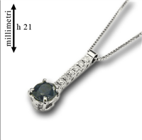 Necklace Gemoro Woman Zaffiri in White Gold Zaffiro 0.63 Ct PC080BIA ZF - PC080BIA ZF